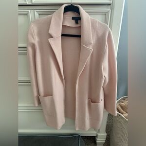 J Crew knit blazer size large pale pink